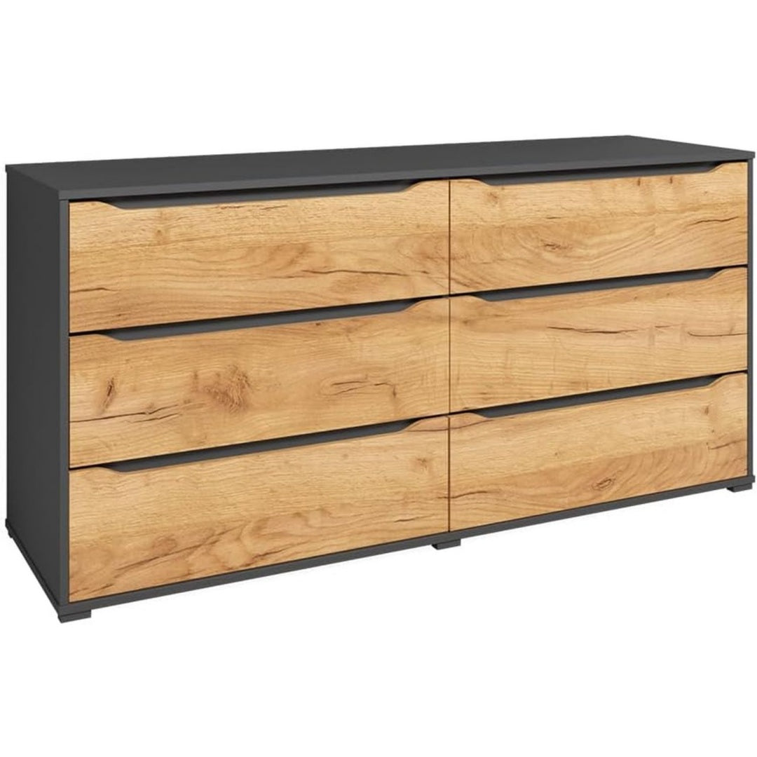 Commode marron grand espace de rangement 160 x 48 x 77.6 cm