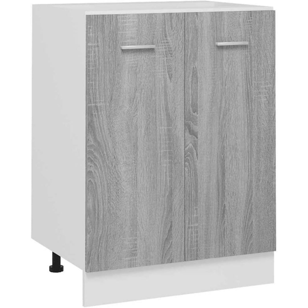 Meuble de rangement gris, rangement & 2 portes