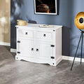 Vaisselier gris dote de 2 tiroirs et 2 portes