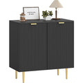 Credence gris fonce bois ingenierie 80 cm, rangement style scandinave