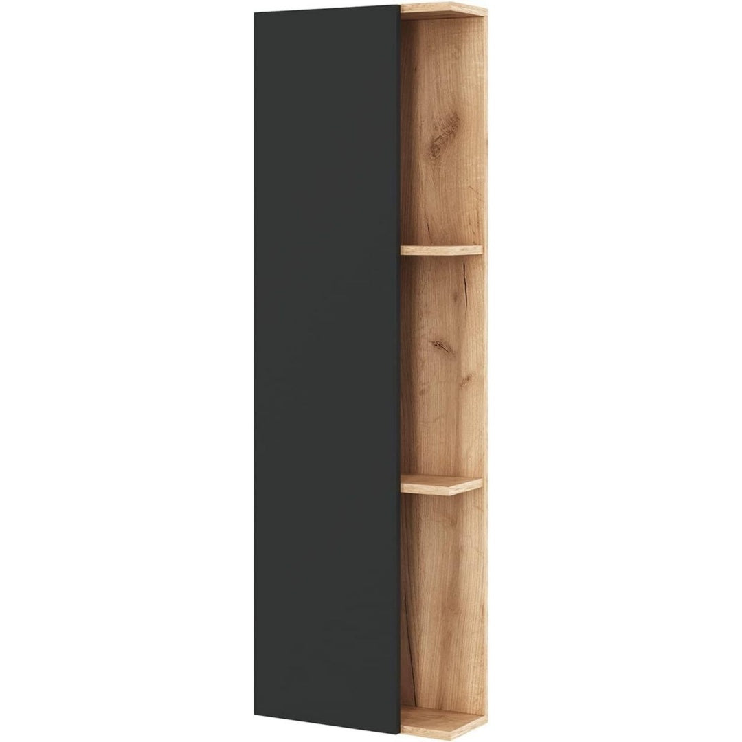 Colonne de rangement installation murale marron 17 x 40 x 130 cm