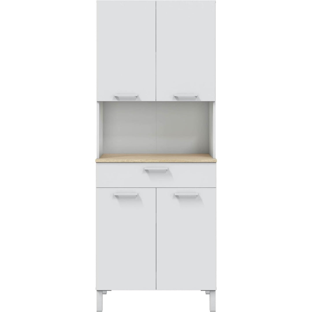 Allure moderne, buffet gris clair en bois 186 x 72 x 40 cm