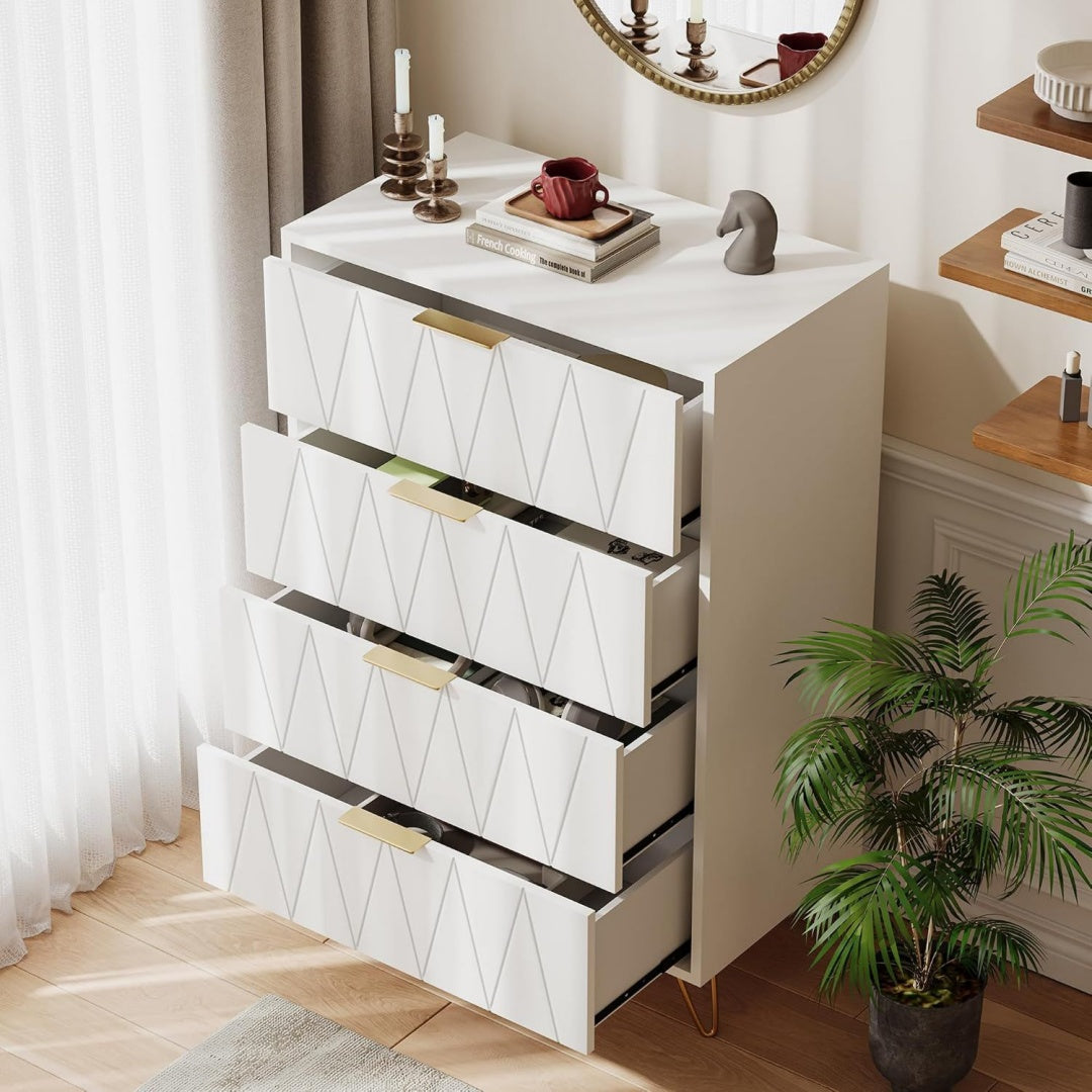 Commode lignes epurees gris clair boheme