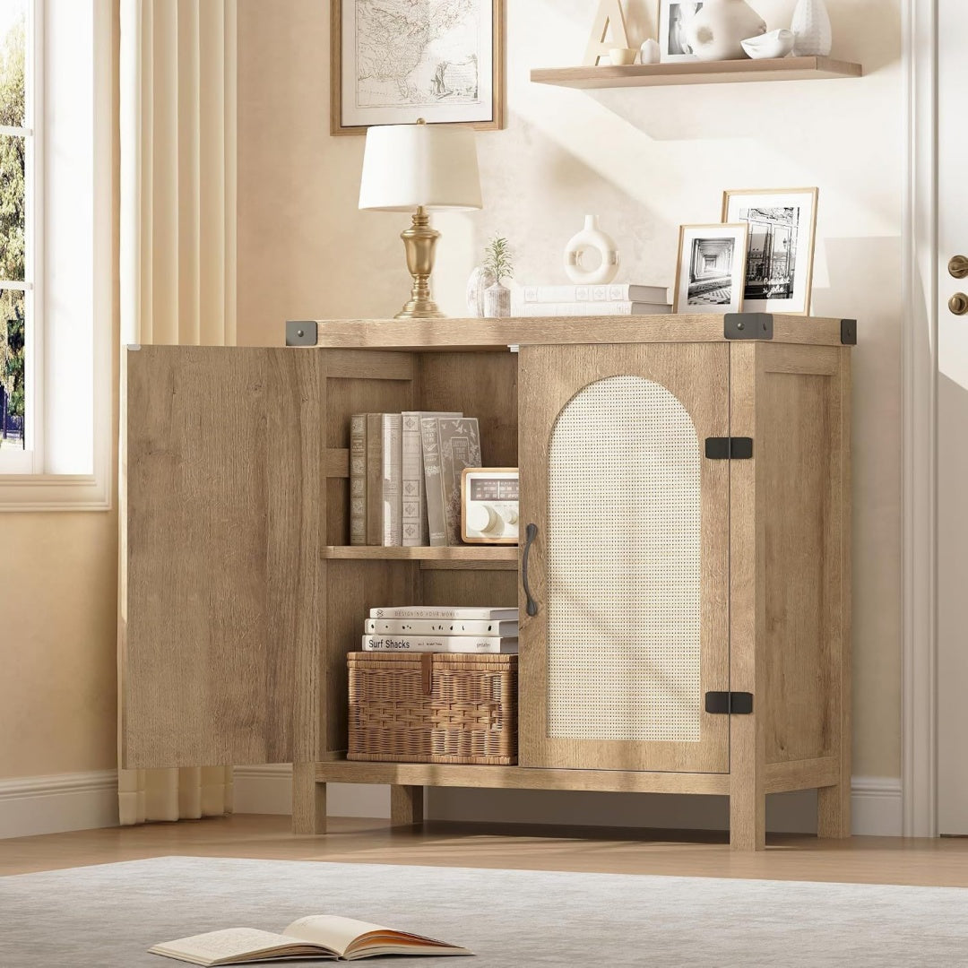 Meuble de rangement design en bois marron