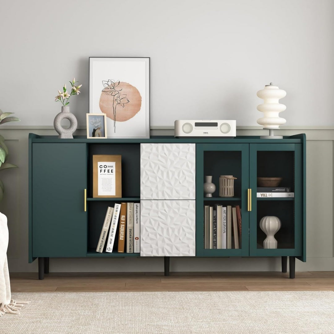 Buffet gris (40 x 150 x 80 cm)