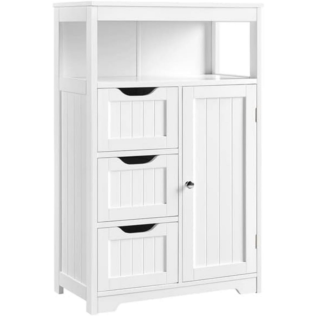 Rangement gris clair meuble de rangement avec 3 tiroirs et 1 porte
