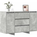 Buffet gris pour entree, a 2 portes 3 tiroirs style contemporain