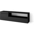 Meuble TV contemporain gris fonce