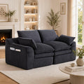 Joli canape marron rembourre en tissu 191 x 94 x 85 cm