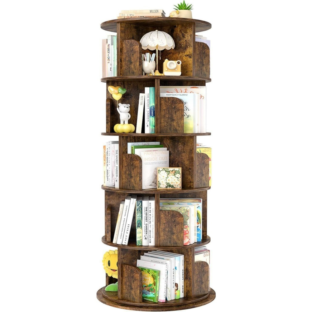 Bibliotheque en metal marron robuste et stable