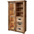 Pour salon et plus, armoire vitree marron en bois