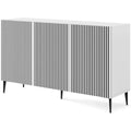 Ideal chambre, commode gris en bois 3 portes