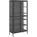 Buffet structure en acier 4 niches gris fonce
