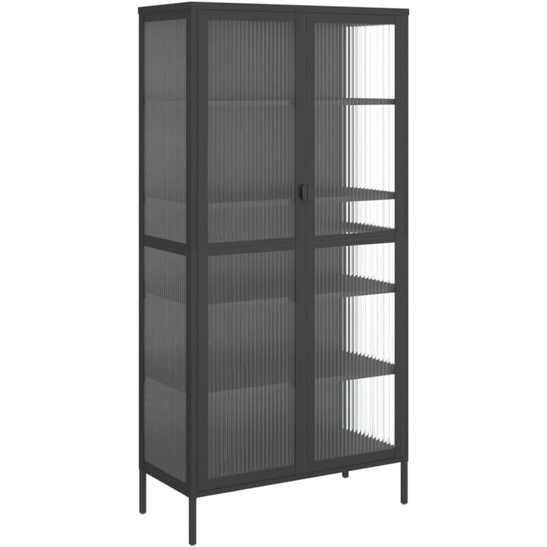 Buffet structure en acier 4 niches gris fonce