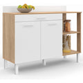 120 x 40 x 93 buffet gris clair hauteur reglable