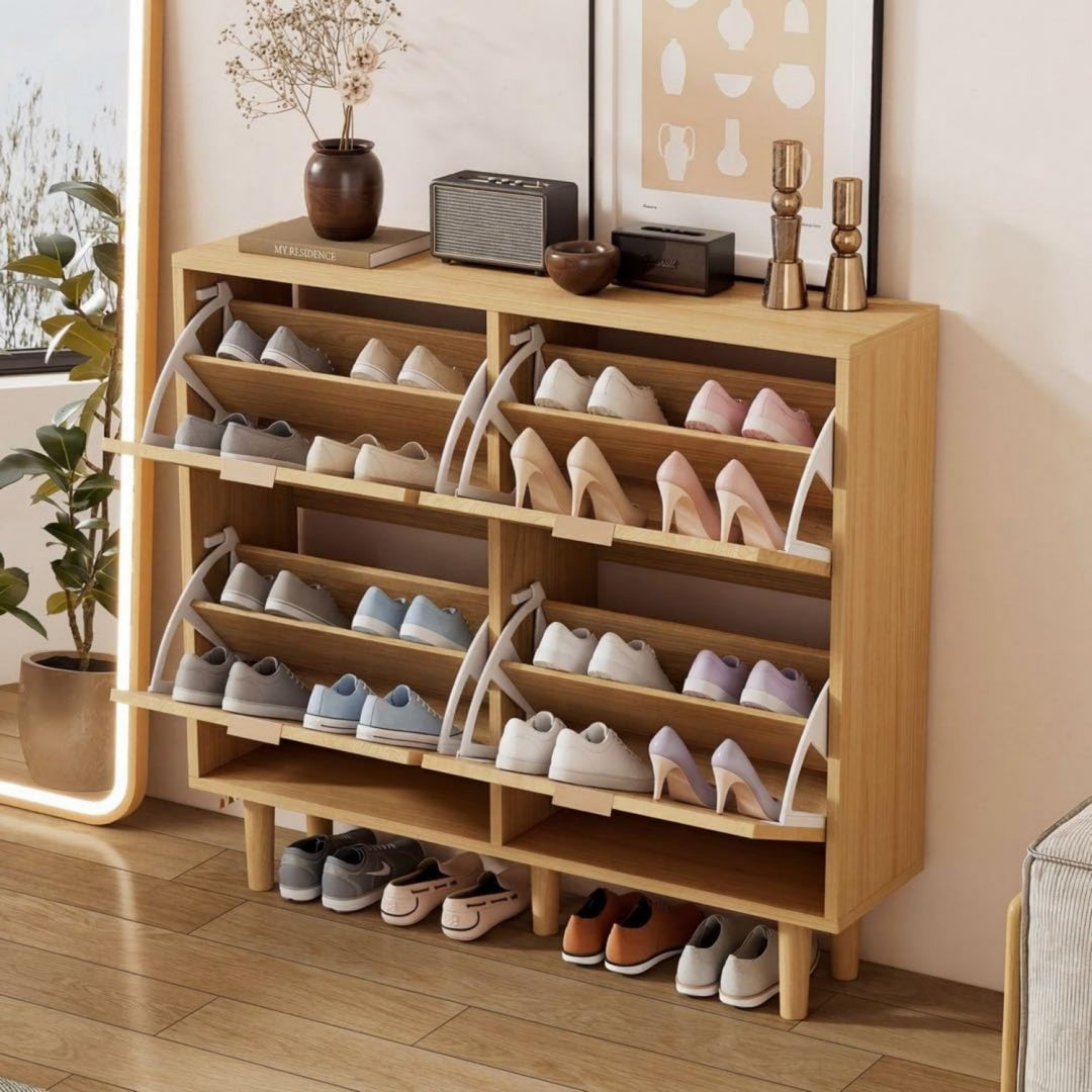 Range-chaussures marron 100 x 25 x 90 cm
