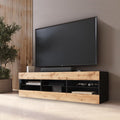 Console TV esprit contemporaine marron
