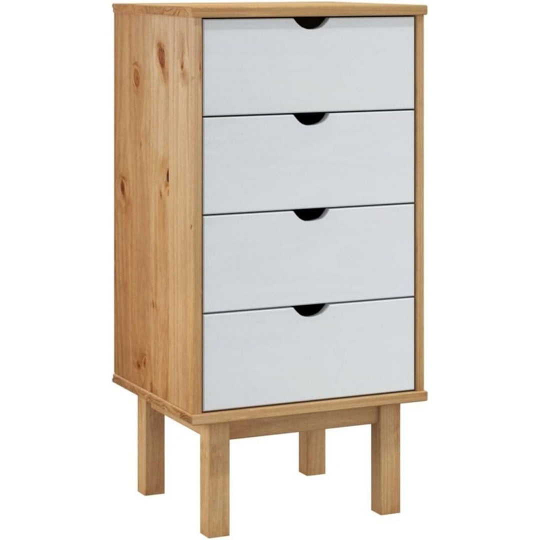 Chiffonnier scandinave gris clair 45 x 39 x 90 cm