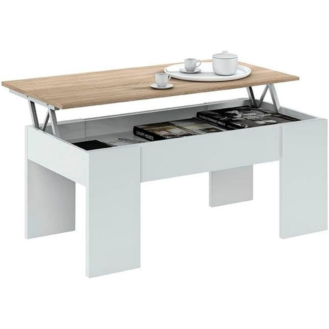 Table basse en acier gris clair 43 x 102 x 50 cm