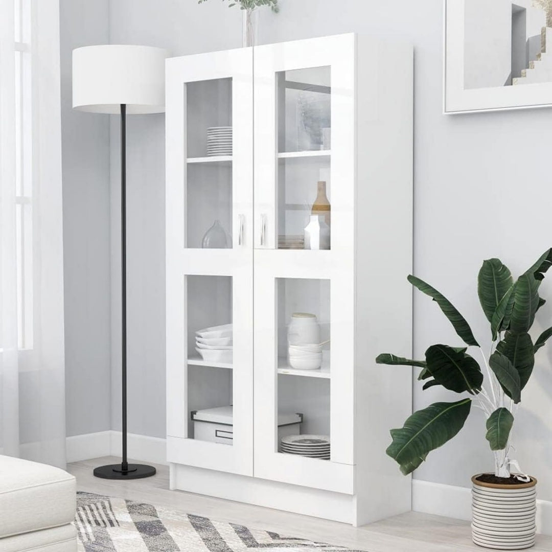 Bibliotheque en verre gris clair