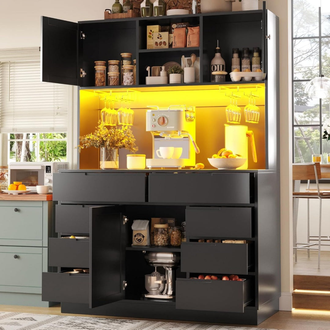 Meuble de rangement piece maitresse contemporain noir