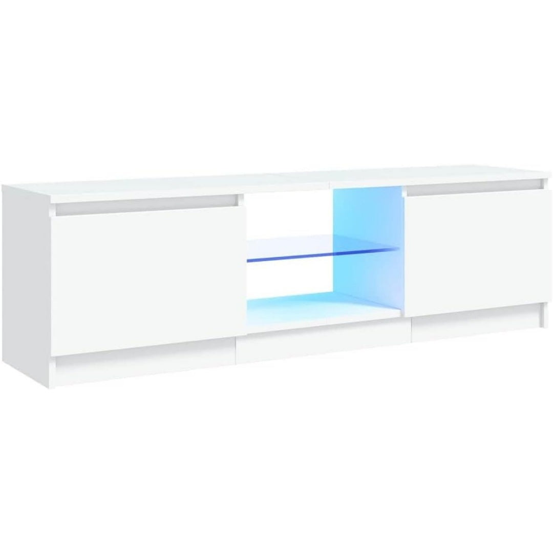 Meuble TV gris clair 120 cm, de design epure
