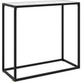 Gris fonce console verre 80 x 35 x 75 cm