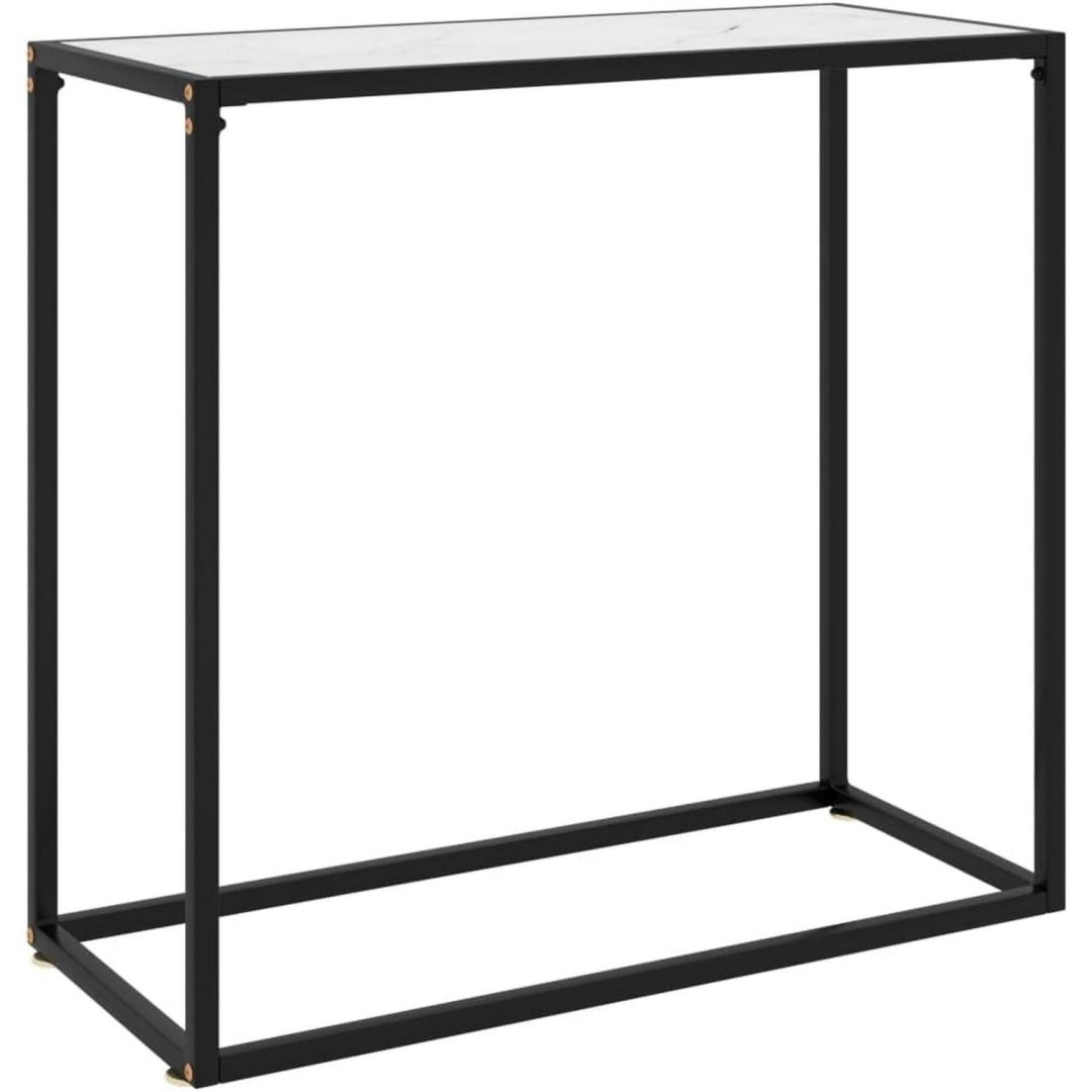 Gris fonce console verre 80 x 35 x 75 cm