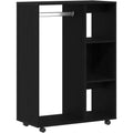 Bibliotheque noir, 80 x 40 x 110 cm, roulettes