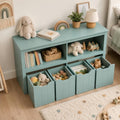 elegant meuble de rangement gris clair 4 tiroirs et 2 etageres