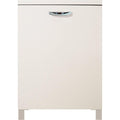 Caractere Moderne, meuble bas gris clair en panneau de particules 1 porte